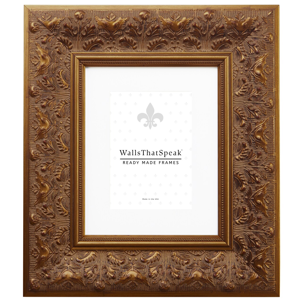 10x12 Matted Picture Frame, Borromini 3.25 Inch Wood Moulding, Wall Display Frame for Art, Posters, or Photos by wallsthatspeak